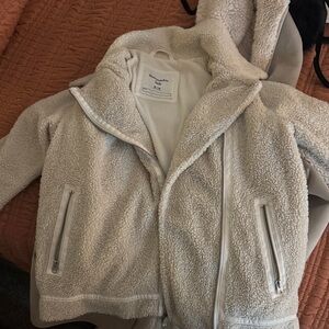 Abercrombie Kids Cream Sherpa Jacket